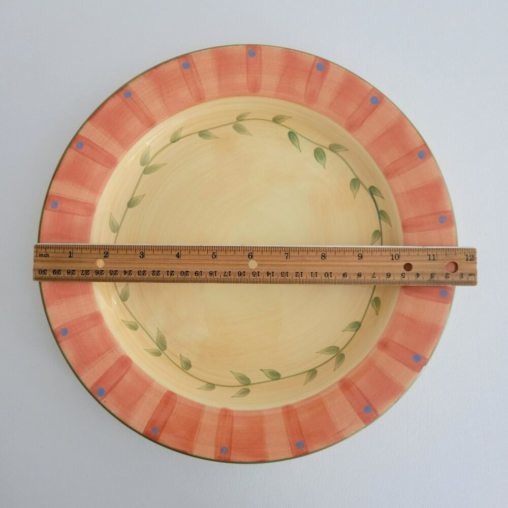 Pfaltzgraff Napoli Stoneware Dinner Plate Set of 2, Yellow & Orange Discontinued - Picture 6 of 8